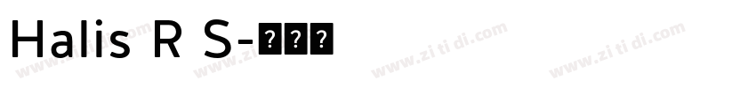 Halis R S字体转换